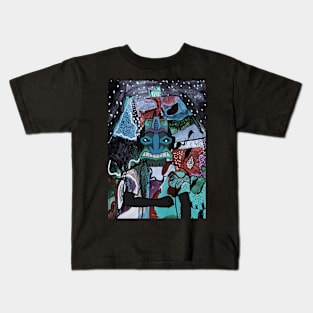Dive into Mystery - A MaleMask NFT with HawaiianEye Color and GrayItem Kids T-Shirt